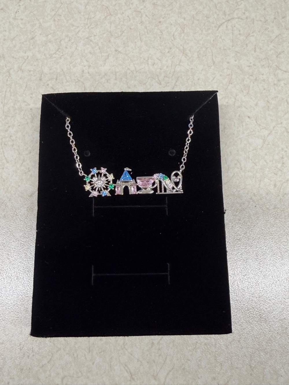 Disneyland theme park rides inspired necklace